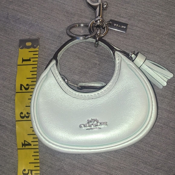 SOLD!!!! Coach Purse Bag Charm Mini Carmen Bag in Pearlilized Smooth Mint - Picture 6 of 13